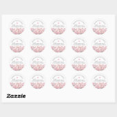 30th Birthday January Birth Flower Custom Favor Ronde Sticker (Vel)