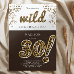 30th Birthday Leopard Folie Balloon Script Kaart<br><div class="desc">Leopard Folie Balloon Script Modern Verjaardagsontwerp. Overeenkomende producten zijn te vinden in Leopard Folie Balloon Adult Birthday collectie.</div>