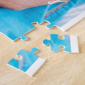 30th Birthday Naam toevoegen Datum Jaar Wit Foto Legpuzzel (Zijkant)