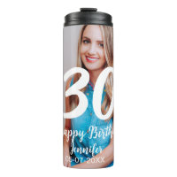 30th Birthday Naam toevoegen Datum Jaar Wit Foto
