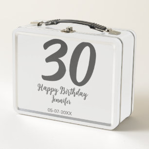 30th Birthday Naam toevoegen Datum Jaar Zwarte sja