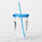 30th Birthday Naam toevoegen Datum Jaar Zwarte sja Acryl Drinkbeker (Links)