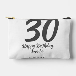 30th Birthday Naam toevoegen Datum Jaar Zwarte sja Etui