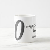 30th Birthday Naam toevoegen Datum Jaar Zwarte sja Koffiemok (Center)