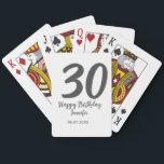 30th Birthday Naam toevoegen Datum Jaar Zwarte sja Pokerkaarten<br><div class="desc">bewerkbaar ontwerp</div>