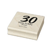 30th Birthday Naam toevoegen Datum Jaar Zwarte sja Rubberstempel (Stempel)