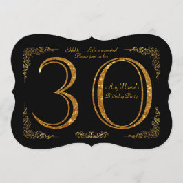 30th, Birthday party 30th, geweldige Gatsby, zwart Kaart