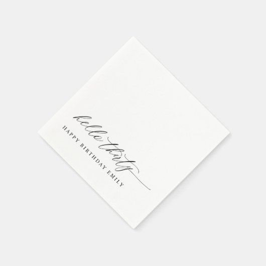 30th Birthday Party Hello 30 Modern Milestone Servet (Hoek)