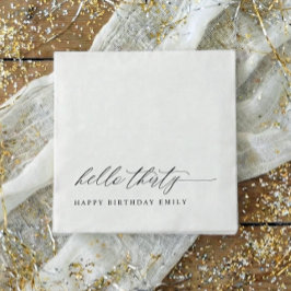 30th Birthday Party Hello 30 Modern Milestone Servet