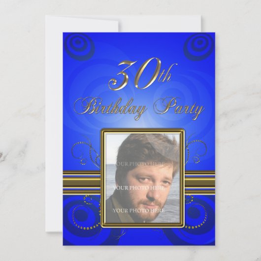 30th Birthday party Invitation Kaart (Voorkant)