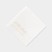 30th Birthday Party Modern Elegant Hello Thirty Folie Servetten (Rechts)