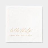 30th Birthday Party Modern Elegant Hello Thirty Folie Servetten (Voorkant)