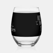 30th Birthday Party RIP 20s Black and White Wijnglas Zonder Voet (Links)