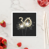 30th Birthday Party Sparklers on Black Servet (Insitu)