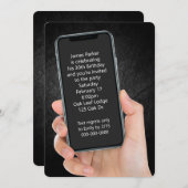 30th Birthday Party Text Message Kaart (Voorkant / Achterkant)