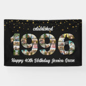 30th birthday Photo Collage established 1996 Spandoek (Horizontaal)