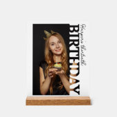 30th Birthday Photo college Party Acryl Bord (Voorkant)