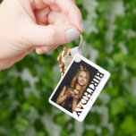 30th Birthday Photo college Party  Sleutelhanger<br><div class="desc">Celebrate a 30th birthday with this personalised photo keepsake keyring, featuring a modern rectangular photo frame with “BIRTHDAY” cut out along the side. Add your favourite photo and customise the text [Name]’s xxth to create a memorable keepsake that family, friends, or the birthday teen can carry every day. Perfect as...</div>