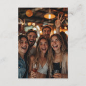 30th birthday photo thanks black and gold  bedankkaart (Achterkant)