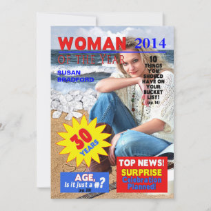 30th Birthday PHOTO Uitnodiging - Hoesje van het T