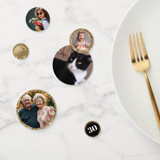 30th birthday Photos Gold Confetti (Groep)