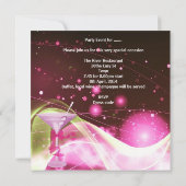 30th Birthday Pink Martini Champagne Kaart (Achterkant)