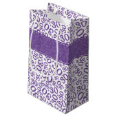 30th Birthday Random Number Pattern Purple/White Klein Cadeauzakje (Achterkant Gekanteld)