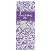 30th Birthday Random Number Pattern Purple/White Wijn Cadeautas (Voorkant)