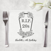 30th Birthday Rip 20s Coffin Rozen Party Servet