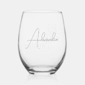 30th Birthday RIP 20s Party Favor Wijnglas Zonder Voet (Achterkant)