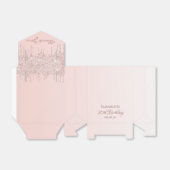 30th Birthday roos Gold glitter glam bedankt Bedankdoosjes (Uitgevouwen)