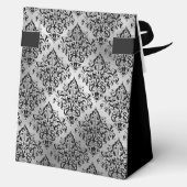 30th Birthday Silver Damask Thank You  Bedankdoosjes (Achterkant)