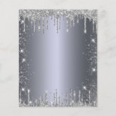 30th birthday silver glitter uitnodiging (Achterkant)