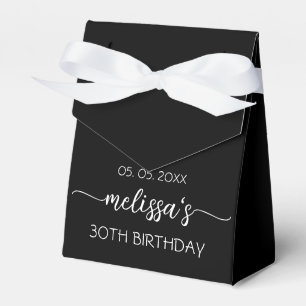 30th Birthday Simple Black Calligraphy Script Bedankdoosjes