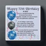 30th Birthday Son Poem Plaque Fotoplaat<br><div class="desc">Een groot persoonlijk cadeau voor een zoon op zijn 30e verjaardag. Dit object kan op maat worden gemaakt of gewoon worden gekocht zoals het is</div>