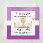 30th Birthday Spa Weekend Getaway Invitation Kaart (Voorkant)