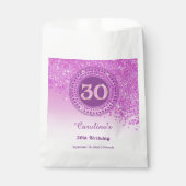 30th Birthday | Sparkling Pink Gold Glitter Bedankzakje (Voorkant)