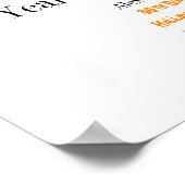 30th Birthday Spooky Halloween Party Welcome Poster (Hoek)