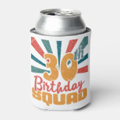 30th Birthday Squad Retro Funny 30 Jaar Blikjeskoeler (Blikje Voorkant)