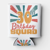 30th Birthday Squad Retro Funny 30 Jaar Blikjeskoeler (Voorkant)