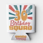 30th Birthday Squad Retro Funny 30 Jaar Blikjeskoeler (Achterkant)