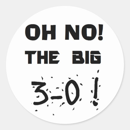 "30th Birthday" Stickers (Voorkant)