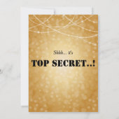 30th Birthday Surprise Party Brass String Lights Kaart (Achterkant)