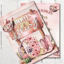 30th Cowgirl Boots Bling Western Roze Bruin