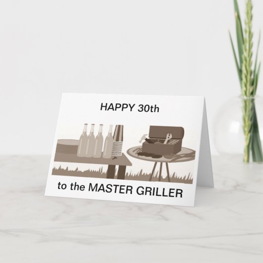 30th FOR THE MASTER GRILLER Kaart (Voorkant)