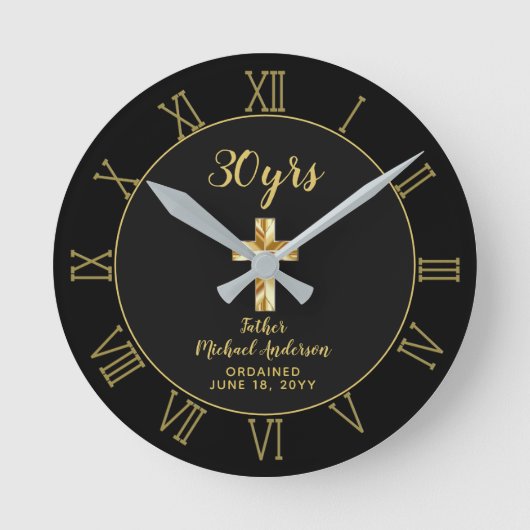 30th Ordination Jubileum Priest Clergy Deacon Ronde Klok (Voorkant)
