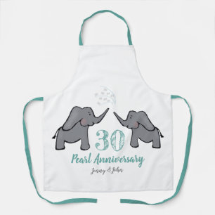 30th parel bruiloft jubileum schattig olifant scho schort