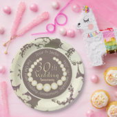 30th Pearl Jubileum Papier Borden Papieren Bordje (Feest)