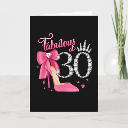 **30th** U ZULT EEN FABULOUS BIRTHDAY HEBBEN Kaart (Voorkant)