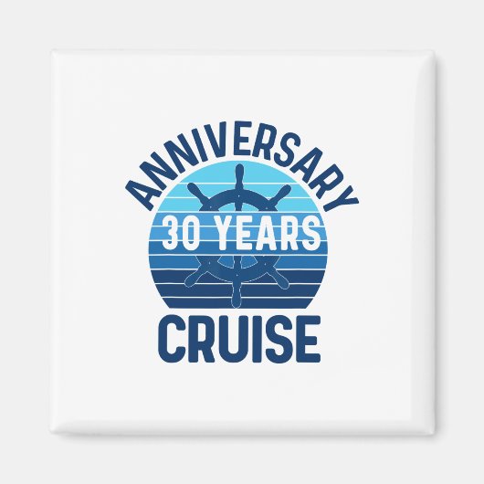 30th Wedding Anniversary Cruise 30 Years Couples V Magneet (Voorkant)